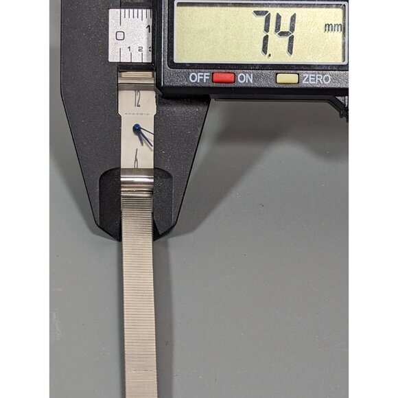 Android AD138 Silver Tone Dial Rectangle Case Mesh Stainless Steel Band Watch - Picture 6 of 9